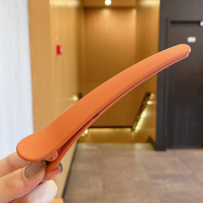 Clip de boca de pato de dopamina de color posicionamiento pin de cabello sin rastro para mujeres maquillaje especial pin de cabello lateral un clip de cabello