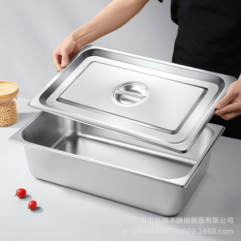 包邮批发不锈钢份数盆食堂打菜盆自助餐长方形份数盆保温台菜盆