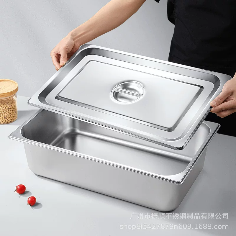 Бесплатная доставка оптом нержавеющая сталь часть термокухни для buffet, квадратная кастрюля для столовой, миска для буфета