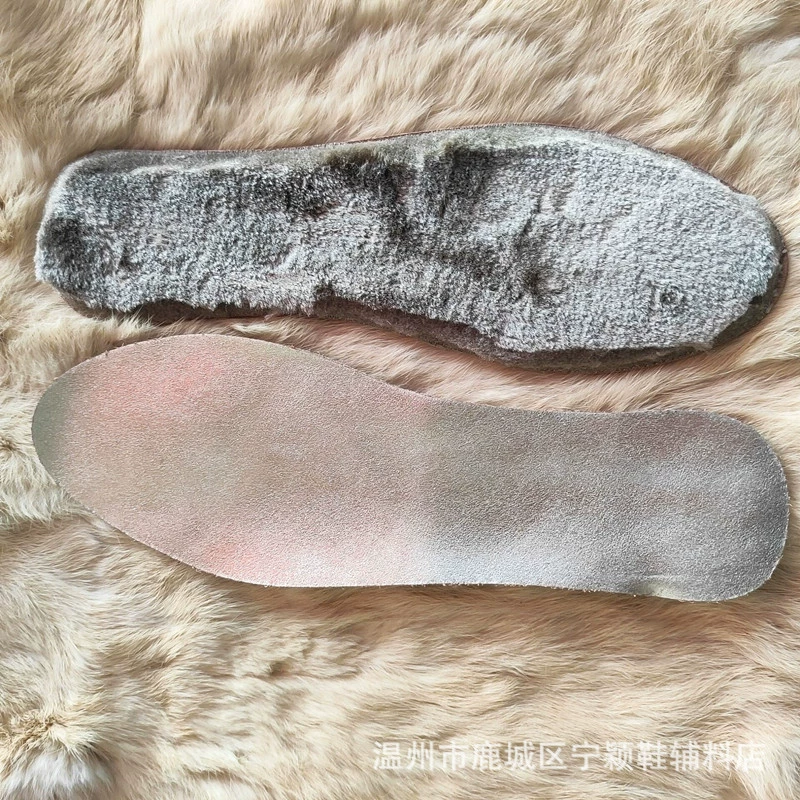 Настоящие стельки из бычьего меха Плюшевые плюшевые мужчины и женщины теплые и дышащие стельки высокой плотности