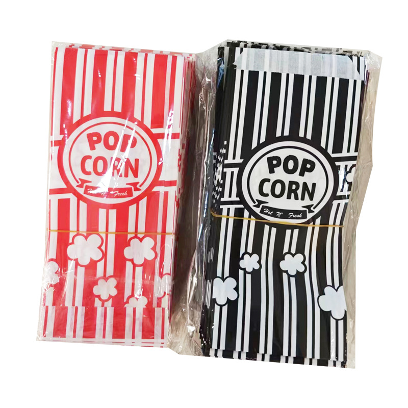 供应ins风环保爆米花纸袋亚马逊食品打包防油纸袋可定制食品级