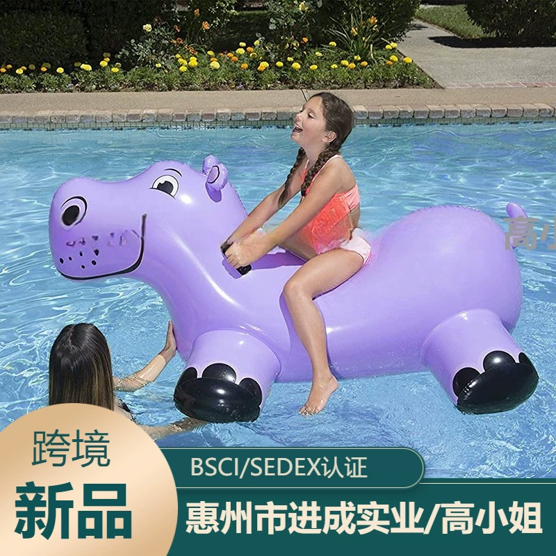 Новый Бегемот надувной воды Маунт Бегемот плавающей строки ПВХ животных ПЭТ Маунт воды плавающей кровати