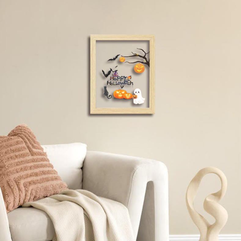 Wooden Handmade Creative Plant Specimen Photo Frame Three-Dimensional Hollow Picture Frame Table Double-Sided Visual Mounting Empty Frame Wholesale