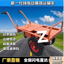 汽油电动平板车三轮车果园运输鸡公车建筑工地转运独轮手推双轮车