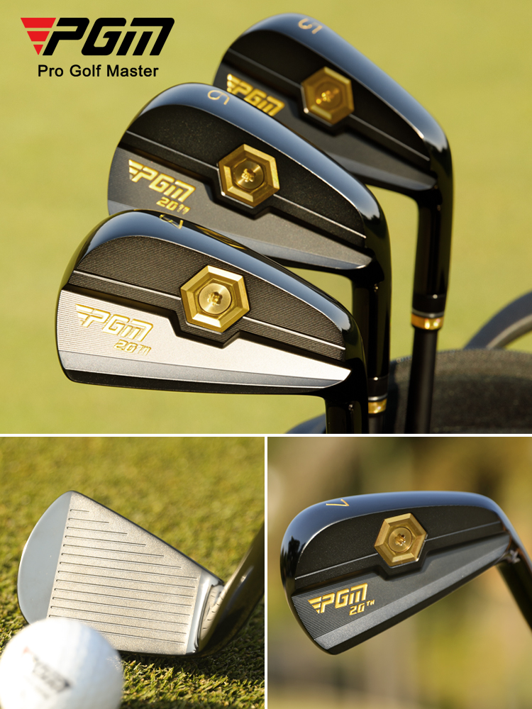 Gậy sắt số 7 golf nam PGM-20TH thân carbon/thép, đầu rèn mềm, trọng tâm thấp — 【Thân sợi carbon cấp R】Sắt số 7 màu đen vàng (kèm bao đầu gậy) TIG088, 【Thân sợi carbon cấp SR】Sắt số 7 màu đen vàng (kèm bao đầu gậy) TIG088, 【Thân sợi carbon cấp S】Sắt số 7 màu đen vàng (kèm bao đầu gậy) TIG088, 【Thân thép cấp R】Sắt số 7 màu đen vàng (kèm bao đầu gậy) TIG088