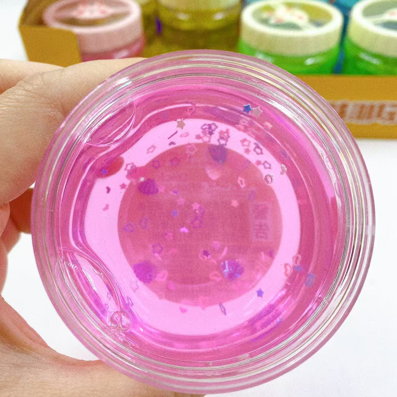 Nuevo color barro dibujos animados pegamento espumoso color brillante rompecabezas de alta transparencia descompresión hecha a mano juguetes para niños al por mayor