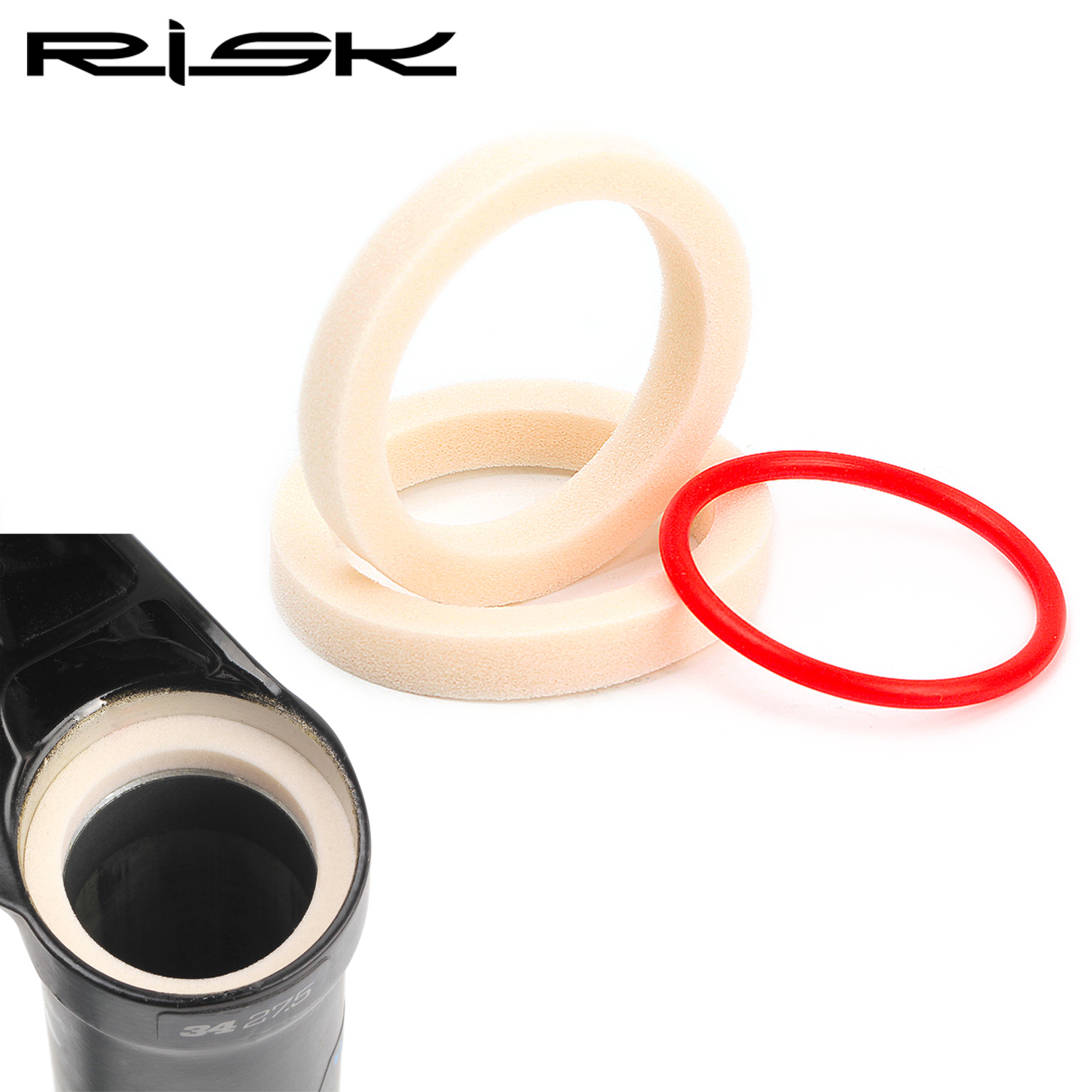 RISK Mountain Bike Shock absorber Forks Suction sponge oil seal Dust-laden maintain Sponge ring Oil ring 32MM