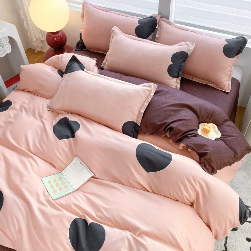 Трехкомплектный постельный набор, хлопковые простыни с алоэ вера, пододеяльник, четырехкомплектный набор из стираного хлопка, оптовая поставка от производителя с доставкой.