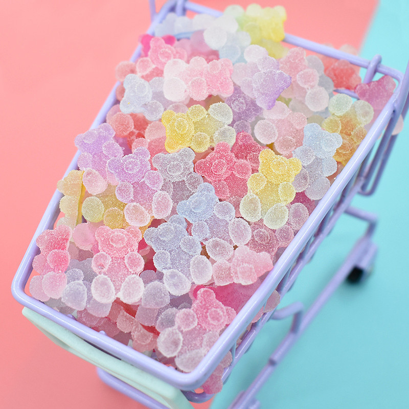 Nail art gradient simulation gummy bear decoration three-dimensional Jelly Glue resin jewelry nail stickers diamond wholesale Nail art gradient simulation gummy bear decoration three-dimensional Jelly Glue resin jewelry nail stickers diamond wholesale