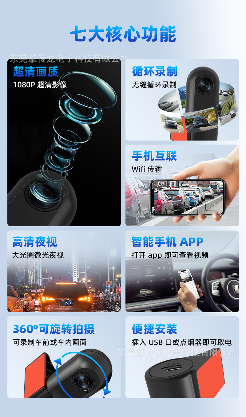2025 new hidden driving recorder high list lens inside and outside driving car recorder wholesale