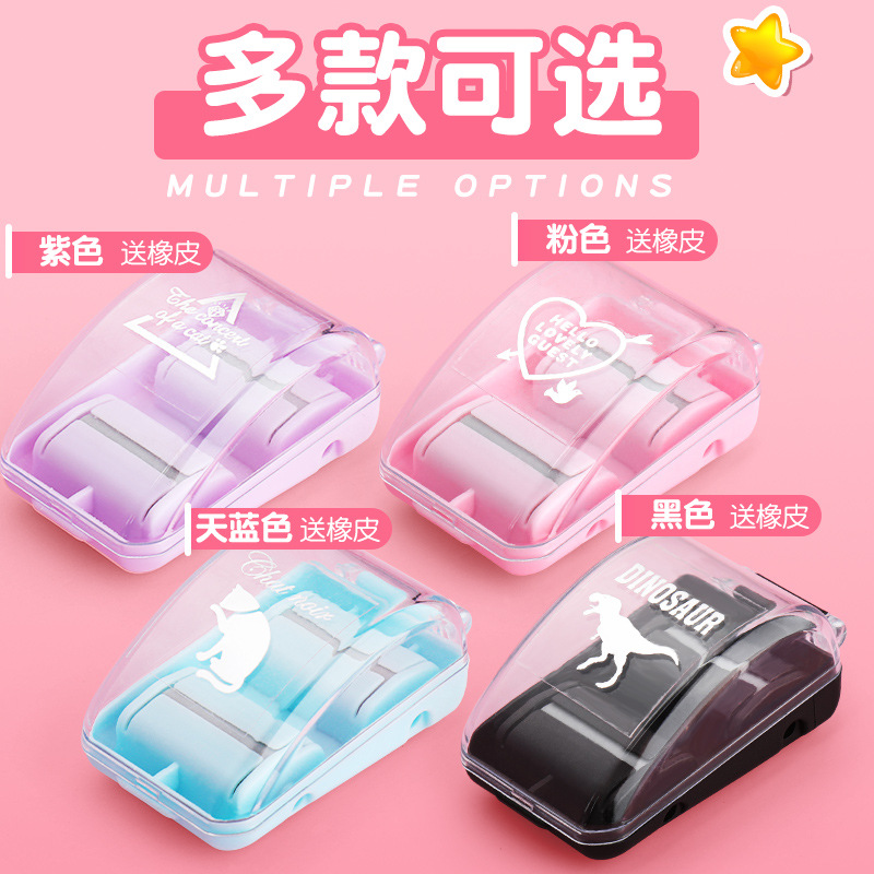 Roller desktop cleaner rubber shavings collector desk mini small portable pencil shavings cleaner for students