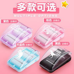 Roller desktop cleaner rubber shavings collector desk mini small portable pencil shavings cleaner for students