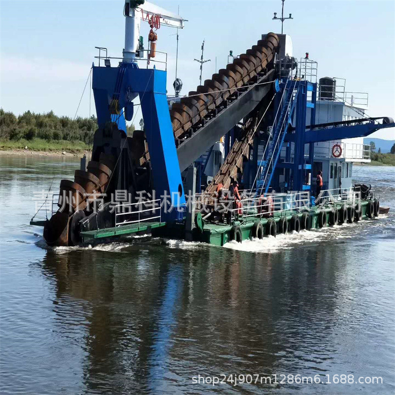 安徽挖沙船 链斗式挖沙船 河道挖沙船 河道挖沙清淤设备 挖沙船