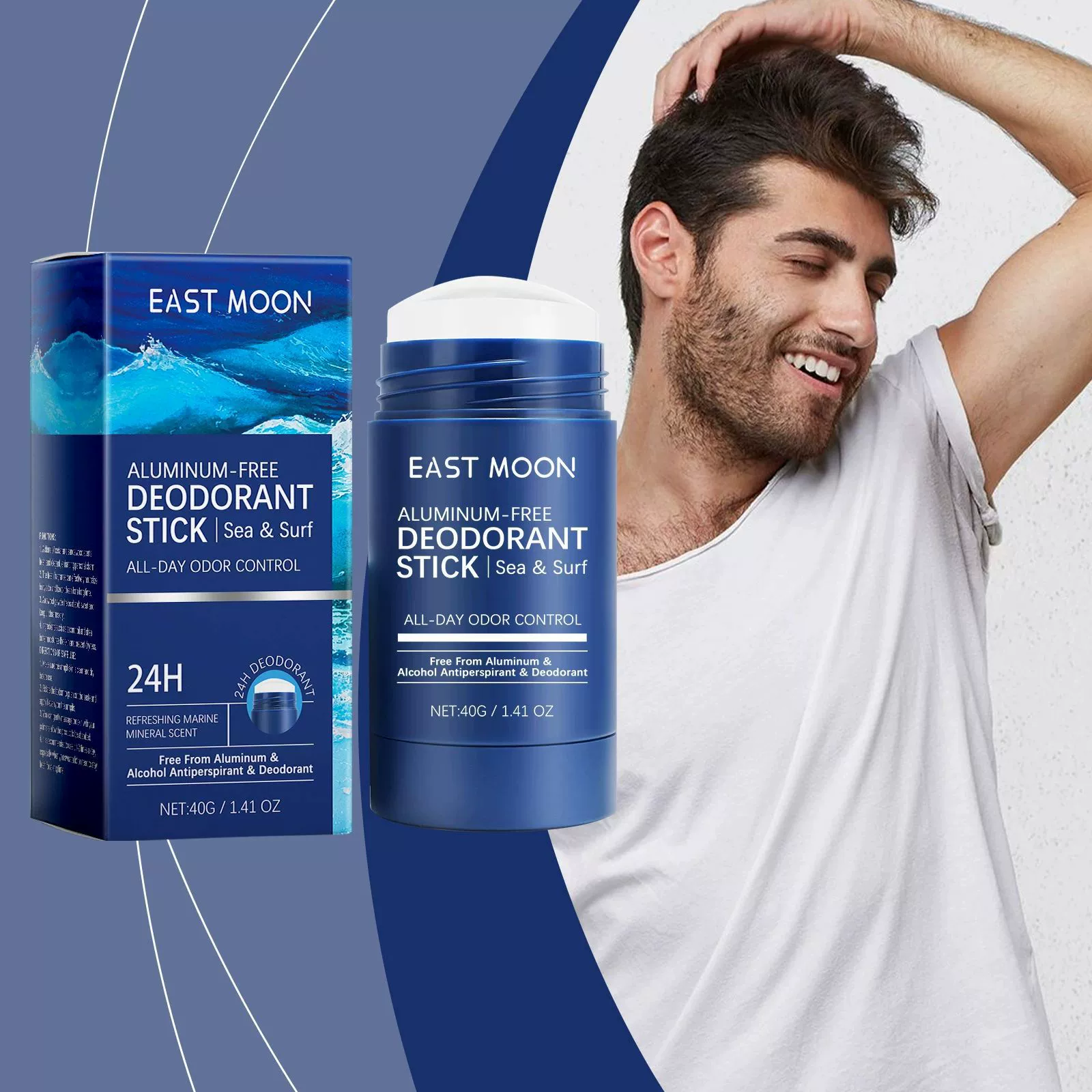 EAST MOON Минеральная ароматная палочка подмышки Минеральная эссенция нежная защита подмышек