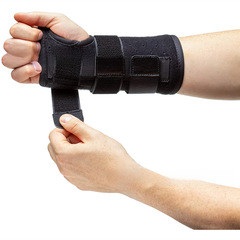 Outdoor sports fixed protective steel plate wrist guard with detachable adjustable palm support, enhanced version wrist protection gear