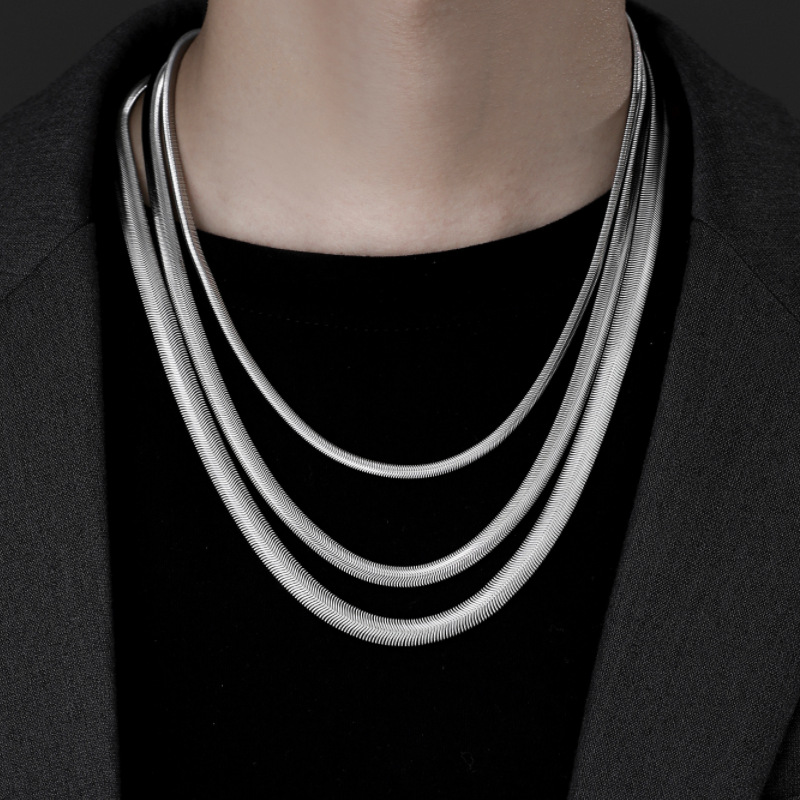 Fashion Geometric Titanium Steel Polishing Necklace 1 Piece