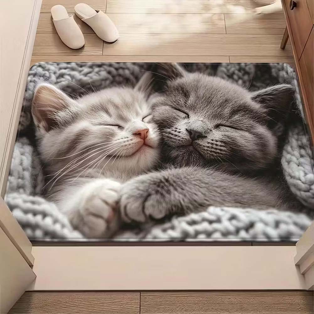 Cross-border cute pet cat decorative floor mat, bathroom absorbent skin-friendly foot mat, easy to maintain, entryway entrance mat, available for dropshipping