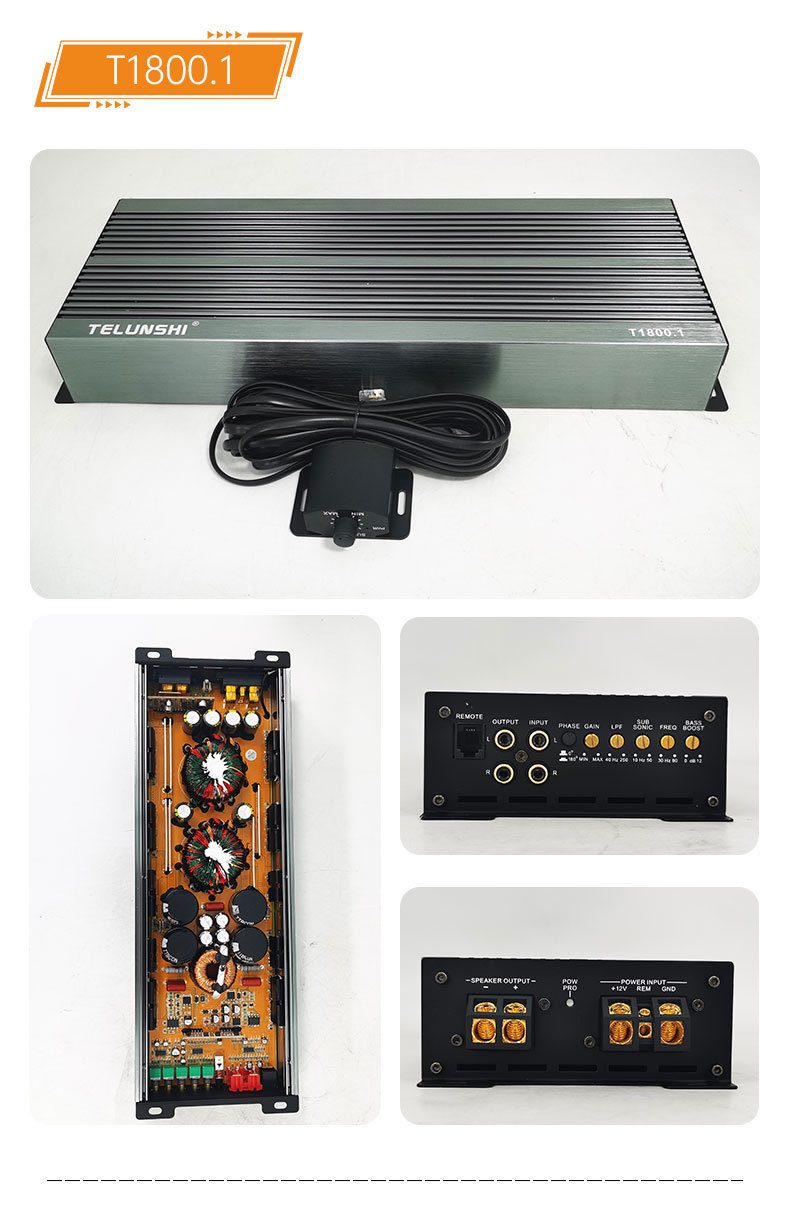 Factory Direct Sales Car Audio Modification 4-Channel Single-Channel Car Amplifier Wholesale Car Amplifier High-Power Amplifier