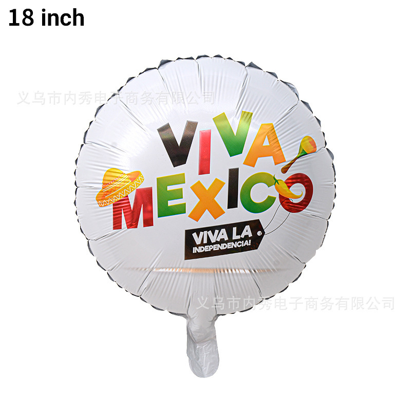 Globo de cactus transfronterizo Fiesta de carnaval Decoración Película de aluminio Burrito TACO Globo FIESTA Set