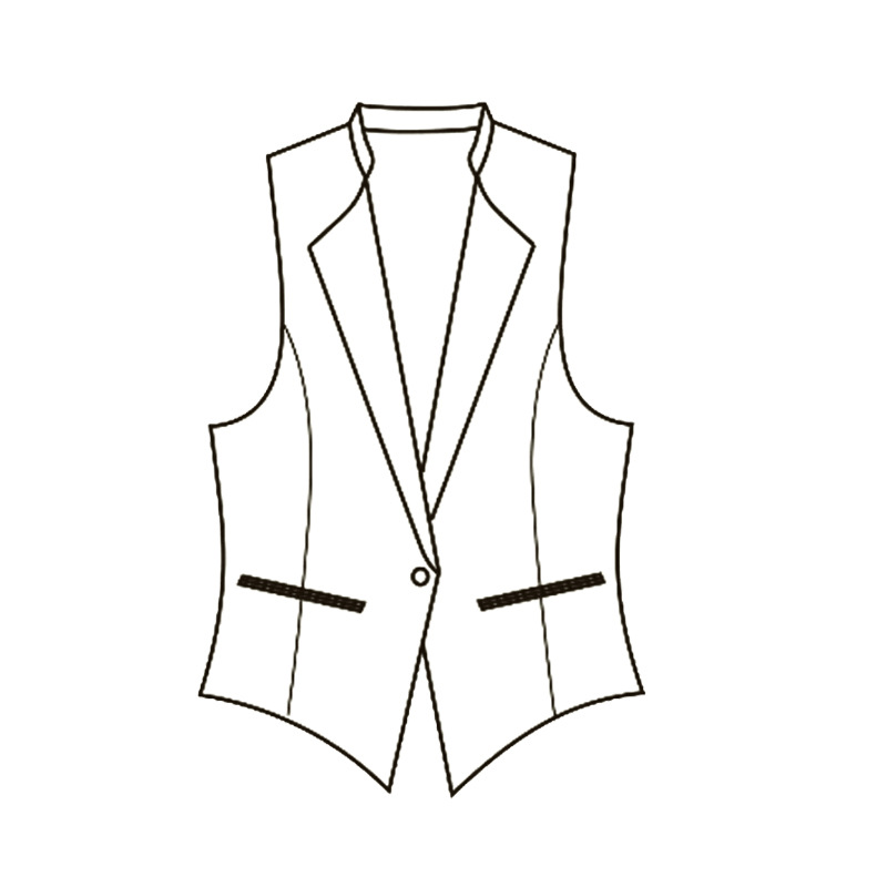 Fábrica de ropa transfronteriza lote personalizado chaleco sin mangas de mujer contratista material de embalaje ver dibujo procesamiento chaqueta pequeña chaqueta mujer