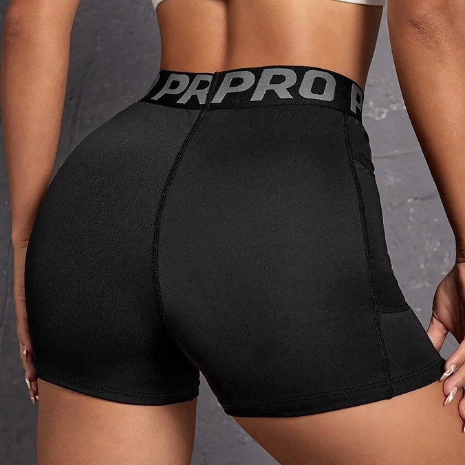 Deportes de verano, fitness, pantalones de yoga, cintura alta, glúteos, leggings desnudos delgados, pantalones de tres puntos de ciclismo de cadera melocotón para mujer