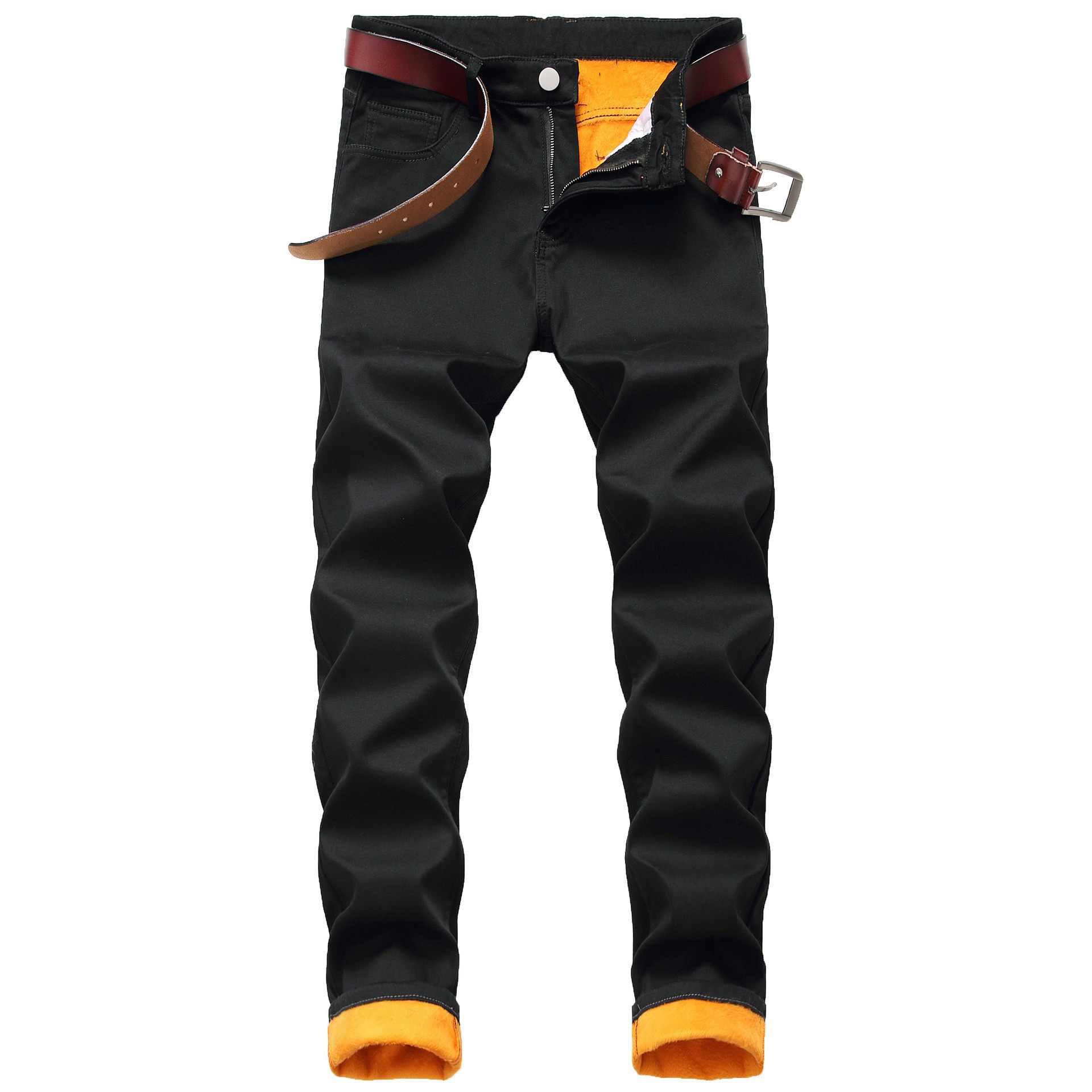 Herren Winter Plüsch Jeans, personalisierte Wärme, Herren dicke Denim Jeans_voghion.com