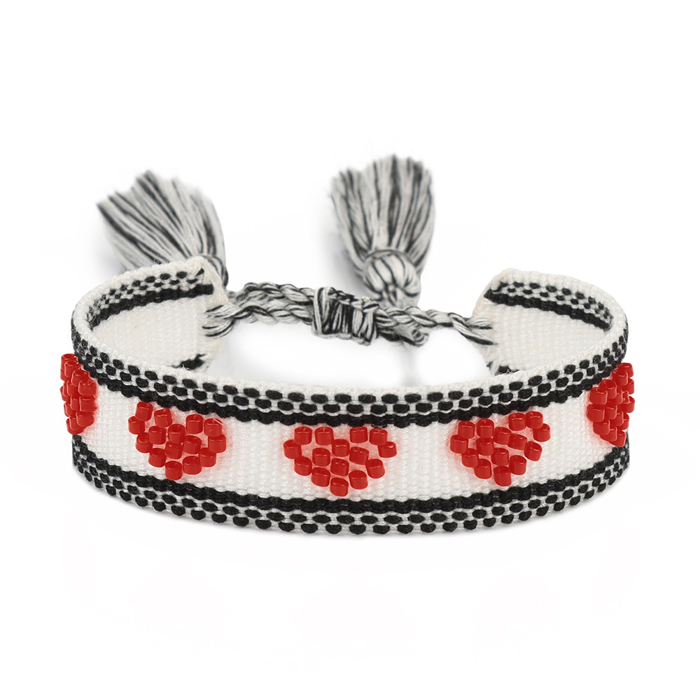 7g Weight Stretch Adjustable Clasp Closure Type Drawstring Bracelets Classification Polyester Chain Material Cord String Chain Type 1 Piece Quantity Holiday, Daily Occasion cord Material Devil's Eye, Heart Shape Pattern All Seasons Season Women's Gender Casual Style, Simple Style style Casual Style Simple Style Devil's Eye Heart Shape Cord Cord String Stretch Adjustable String Bracelets Wholesale 24