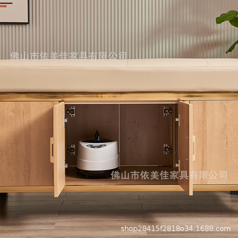 cama de lavado de cabeza cerámica gruesa con espacio de almacenamiento calentador de agua cama de descarga de agua barbería de decocción de medicina de circulación de agua cama de tratamiento de cabeza