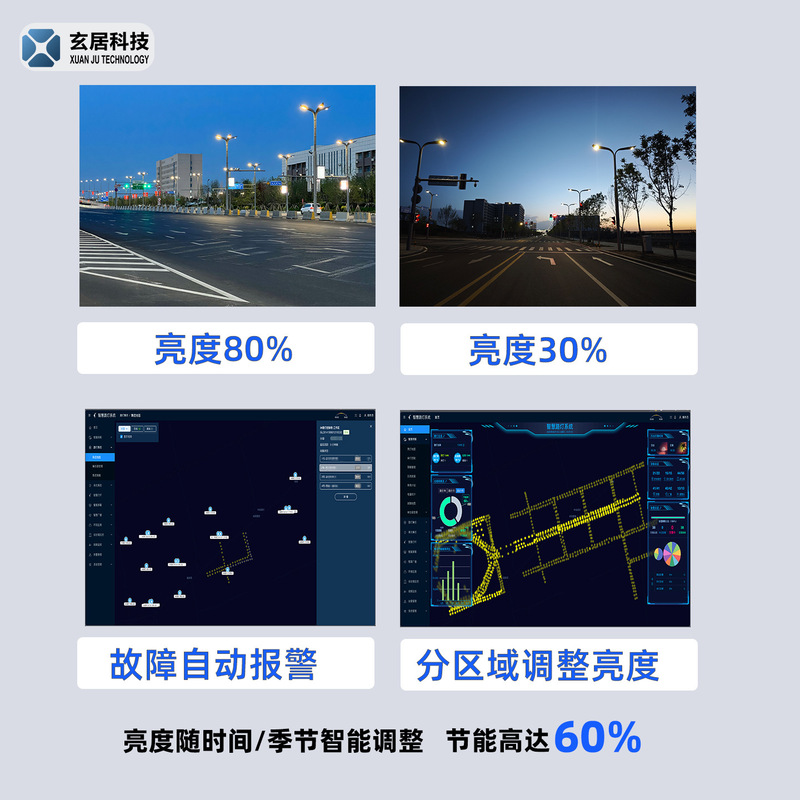 玄居Cat.1智慧路灯单灯控制器单路版4G远程智能控制照明系统平台|undefined