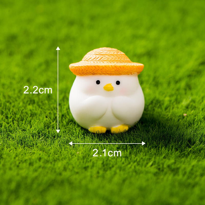 微景観創意かわいい農場ひよこ公仔コケ園芸DIY装飾品アクセサリーデスクトップ自動車置物