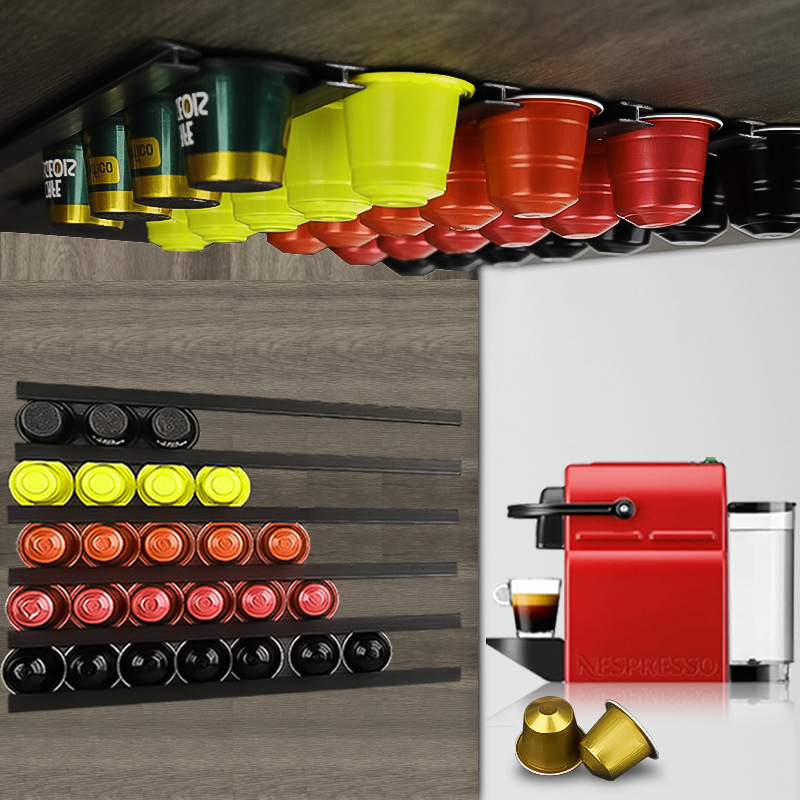 Nespresso Coffee Capsule Storage Rack Wall Punch-free Capsule Storage Strip Magnetic Sticker Dual-purpose Storage Strip