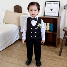 男宝宝西装套装春秋新款儿童小主持人西服花童婚礼礼服男童演出服