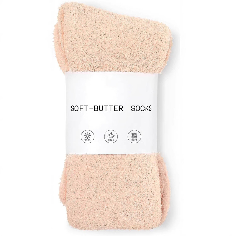 European and American Style Thick Socks for Women, Autumn and Winter Plush Socks, Comfortable and Fluffy, Winter Warm Sleep Socks, Soft and Comfortable Mid-Calf Slouch Socks