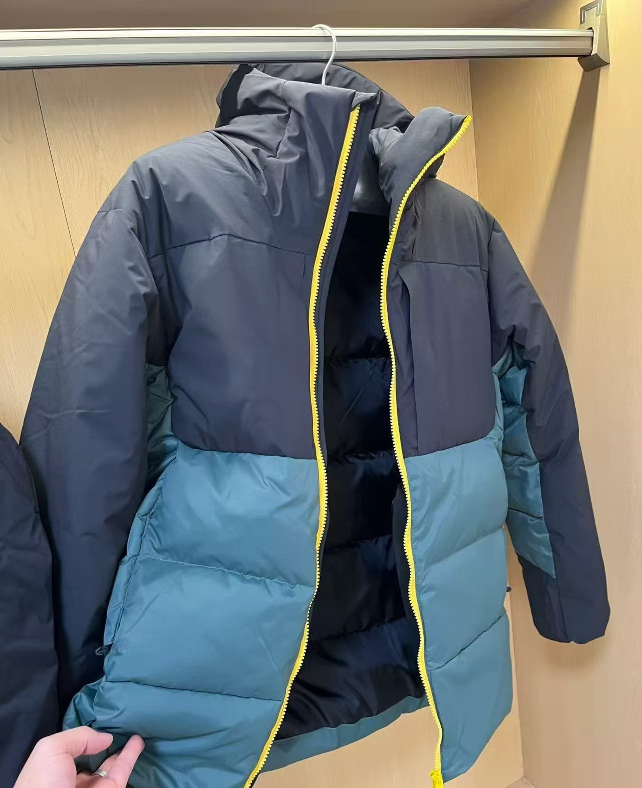 Bird 's Home Selection thorium SV cálido blanco terciopelo chaqueta de plumón gruesa abrigo alto esponjoso al aire libre a prueba de viento