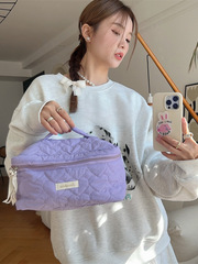 311101 ins風愛心化妝包大容量便攜洗漱包護膚品手提袋旅行收納包