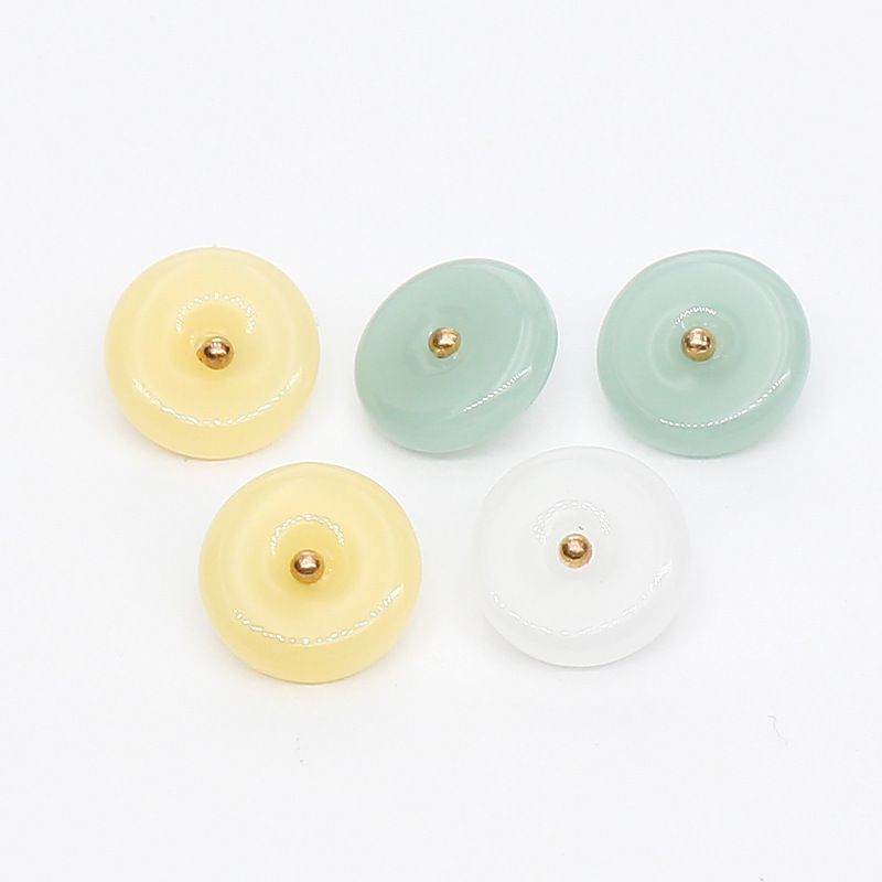 Cuentas de dinero vintage Tang traje hanfu cristal imitación Jade botón estilo antiguo cheongsam perla hebilla de color esmalte cuentas decorativas