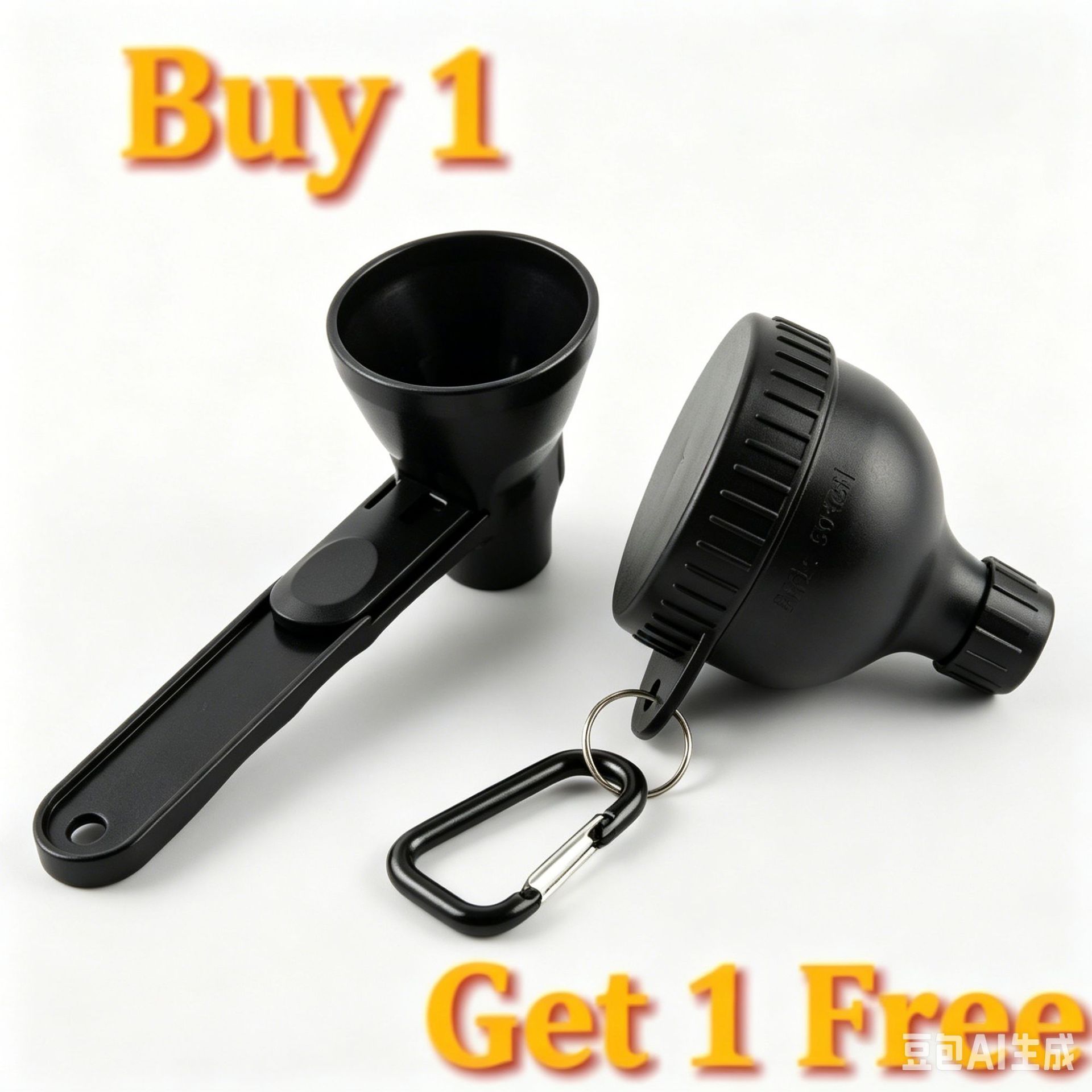 Mini Protein Powder Storage Box Funnel Set Portable Carabiner Powder Box Funnel Fitness Protein Powder Storage Box