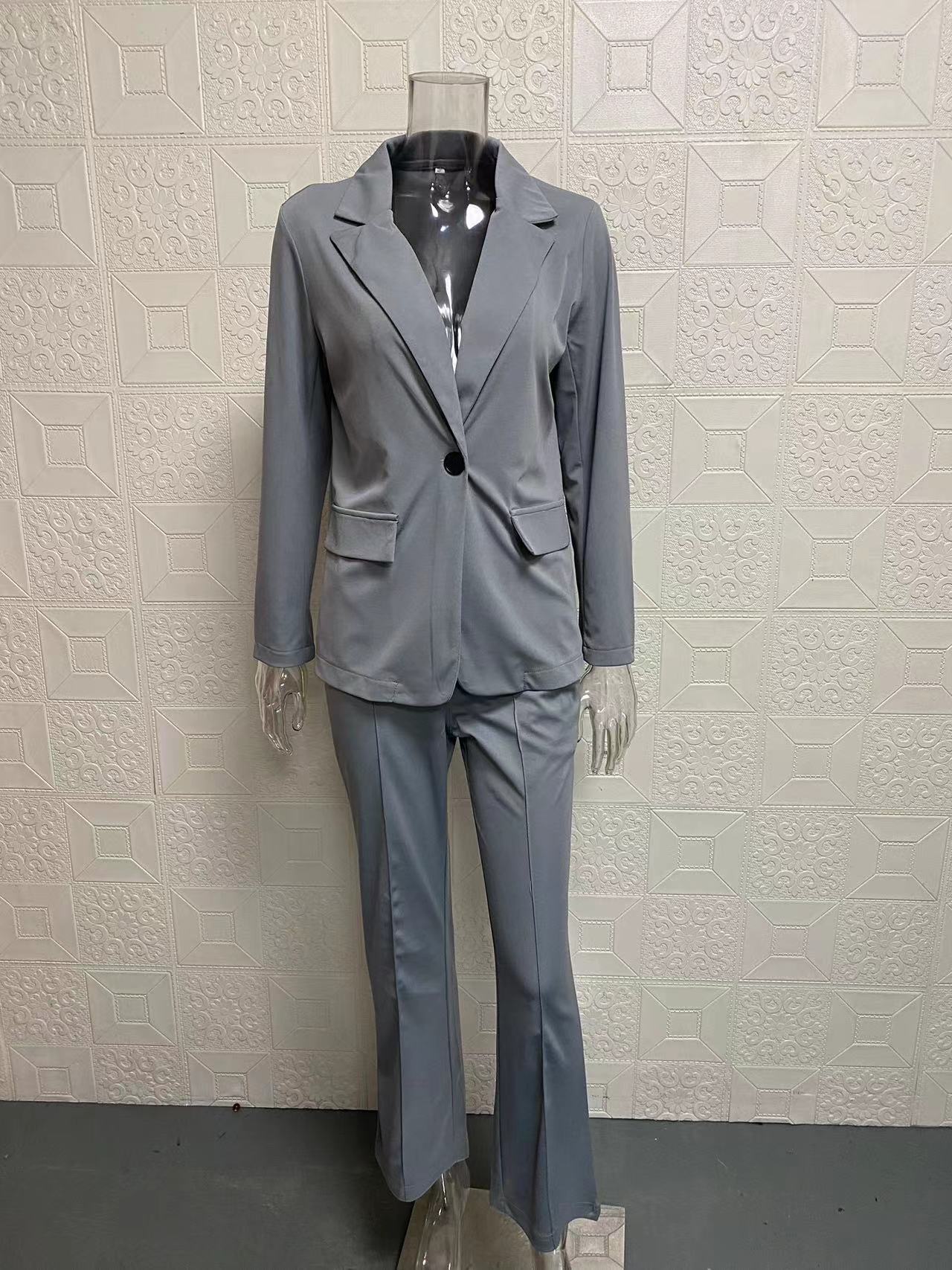 Conjunto de blazer elegante para mujer estilo europeo ajustado_voghion.com