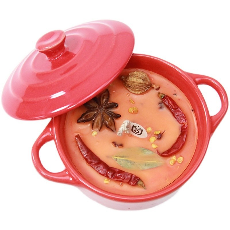 [Picante caliente] condimento aromaterapia vela Chongqing mantequilla Regalo de Cumpleaños creativo fragancia regalo caja olla sabor