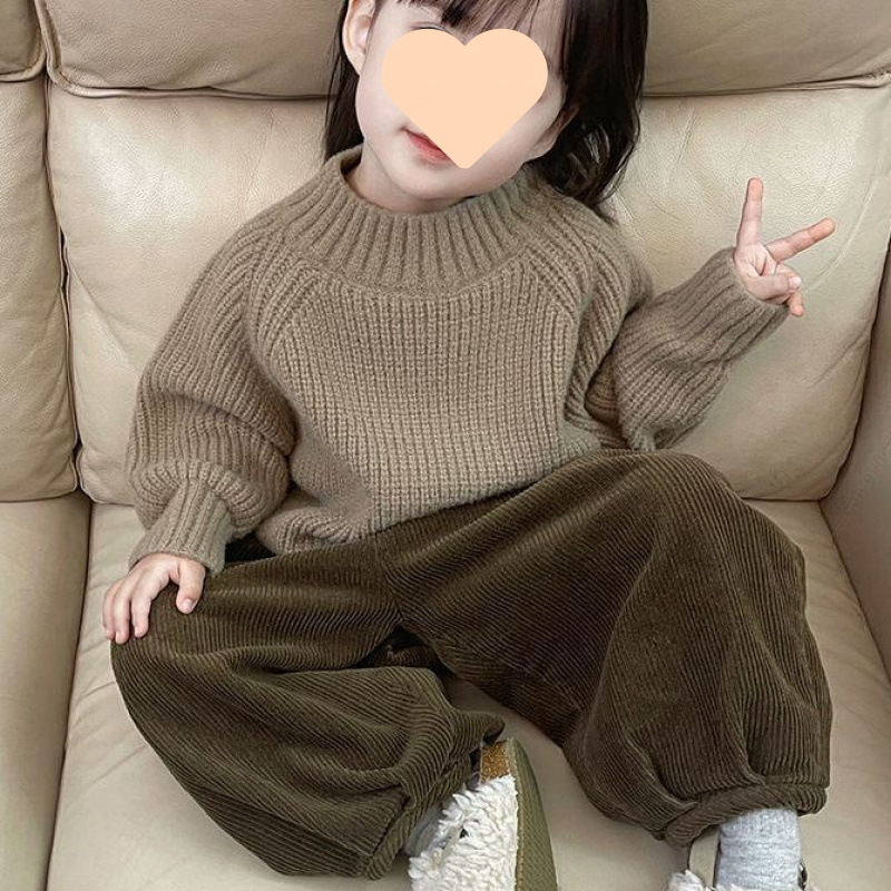 Demi-season retro children's sweater girl's