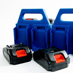 マキタ14/18Vリチウム電池収納用、耐衝撃性、持ち運び可能、壁掛け式、省スペースのクロスボーダー専用電池収納ラック