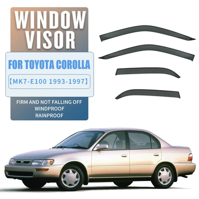 For Toyota COROLLA Sedan COROLLA Asian Lion Lei Ling Sunny and Rain Blocks COROLLA Window visor (Rain shield) - standard-packing-without-logo-corolla-corolla-mk7-e100-1993-1997-no-bright-strips-window-rain-shield-corner-protection-packaging
