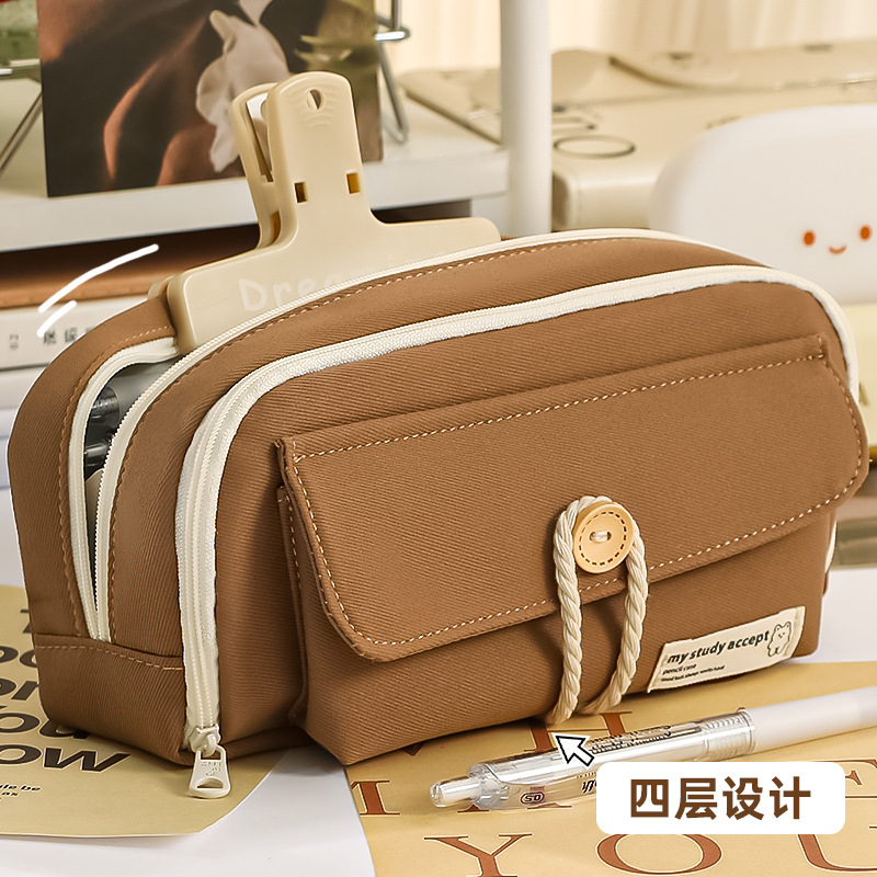 Maillard Small Bread Pen Bag 2024 para niñas nueva caja de papelería para estudiantes de secundaria para estudiantes de primaria caja de lápices de gran capacidad para hombres