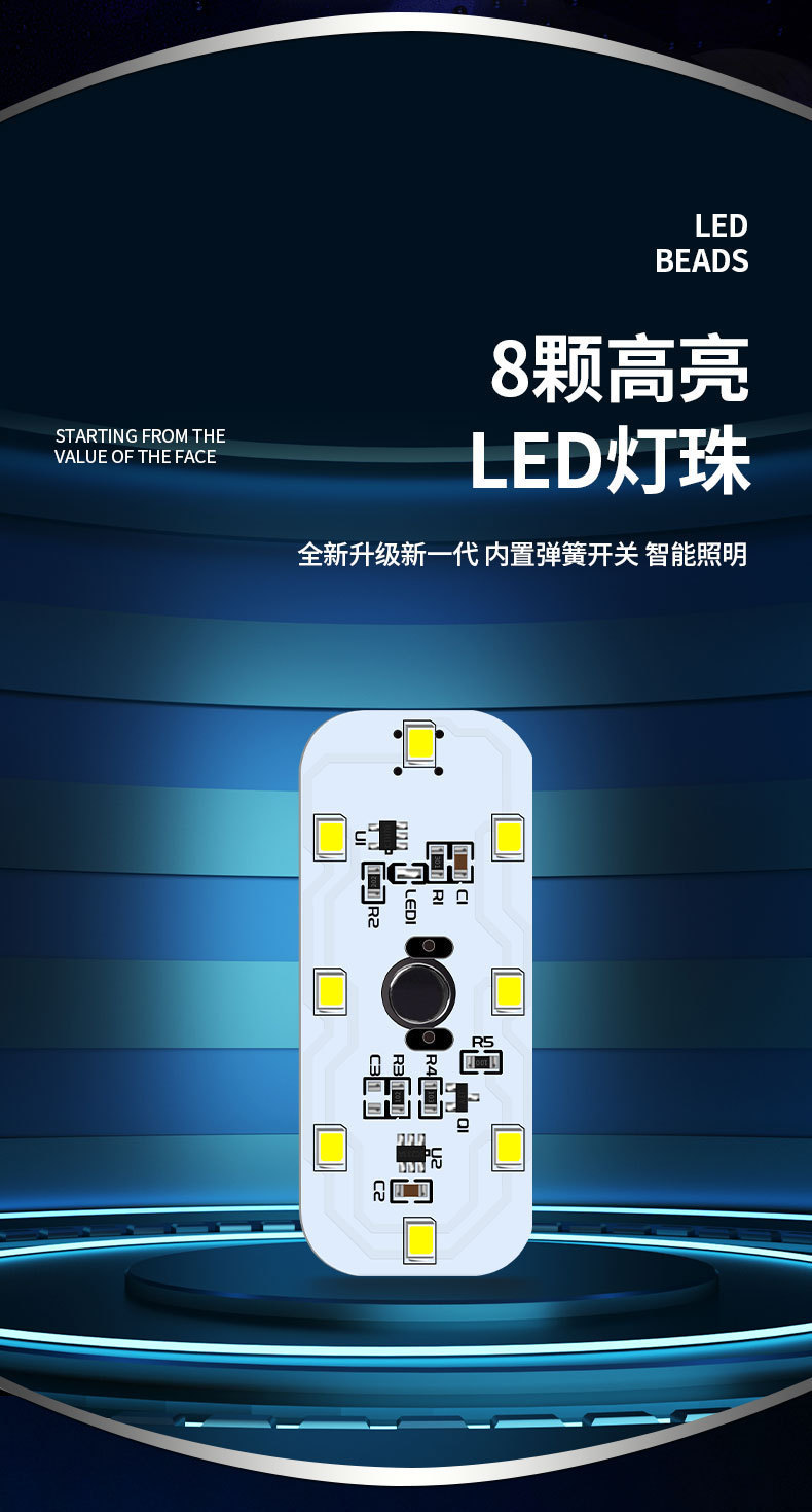 Car Lighting Reading Light New Model Car Roof Lighting Emergency Light Led Ambient Light Touch Sensor Light USB Indoor Light
