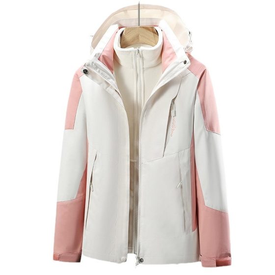 1818S Embroidered logo Rush Clothes Women's Three-in-One Removable Liner Windproof and Waterproof Two-Piece Jacket for Men