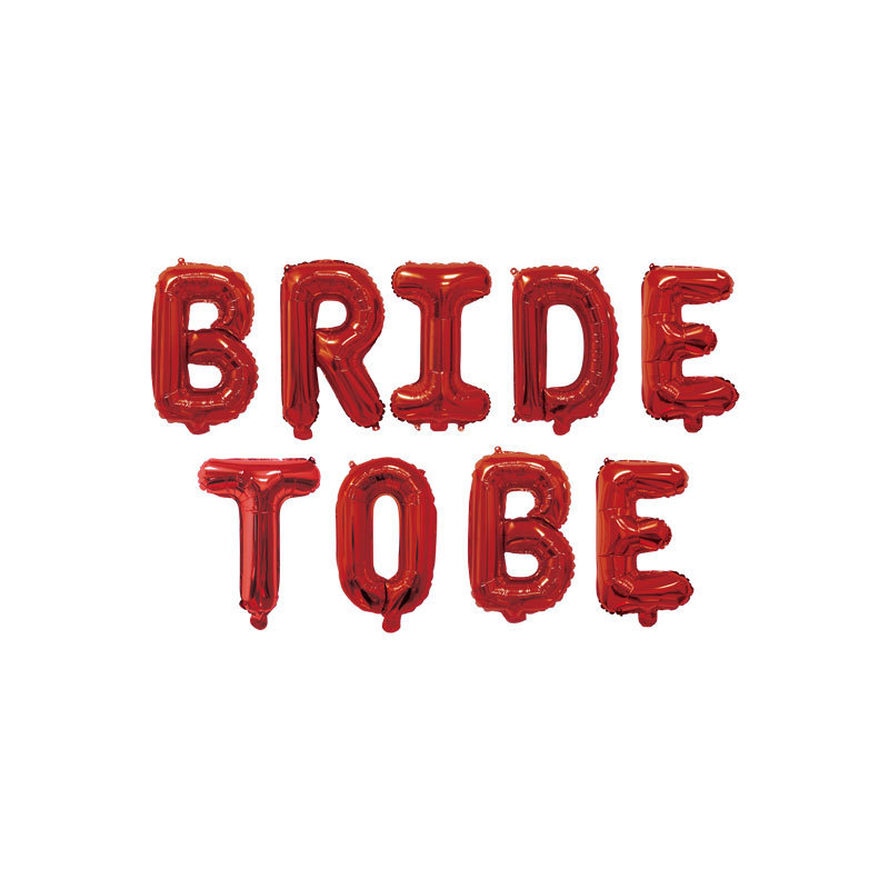 Bridetobeアルミ膜風船準花嫁紙カード包装風船セット結婚室ホテル配置独立精装|undefined