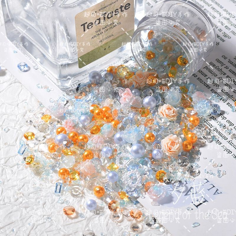 【春日限定】超仙气卡砖DIY材料不规则晶透碎石风暴花花装饰配件|undefined