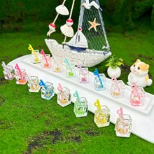 透明亚克力夜光立体吸管四方杯diy奶油胶 钥匙扣饰品包包挂件直销