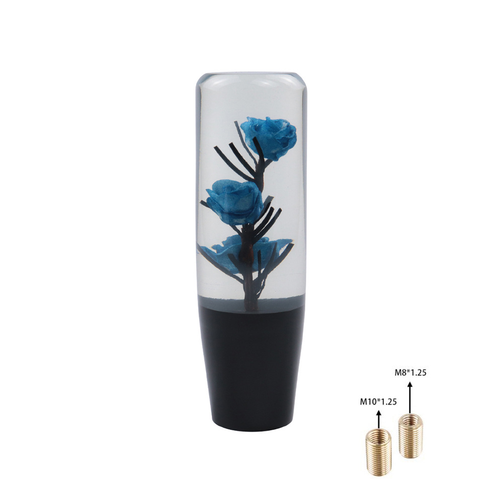 Car modification universal acrylic personality crystal rose gear head shift manual gear shift lever head