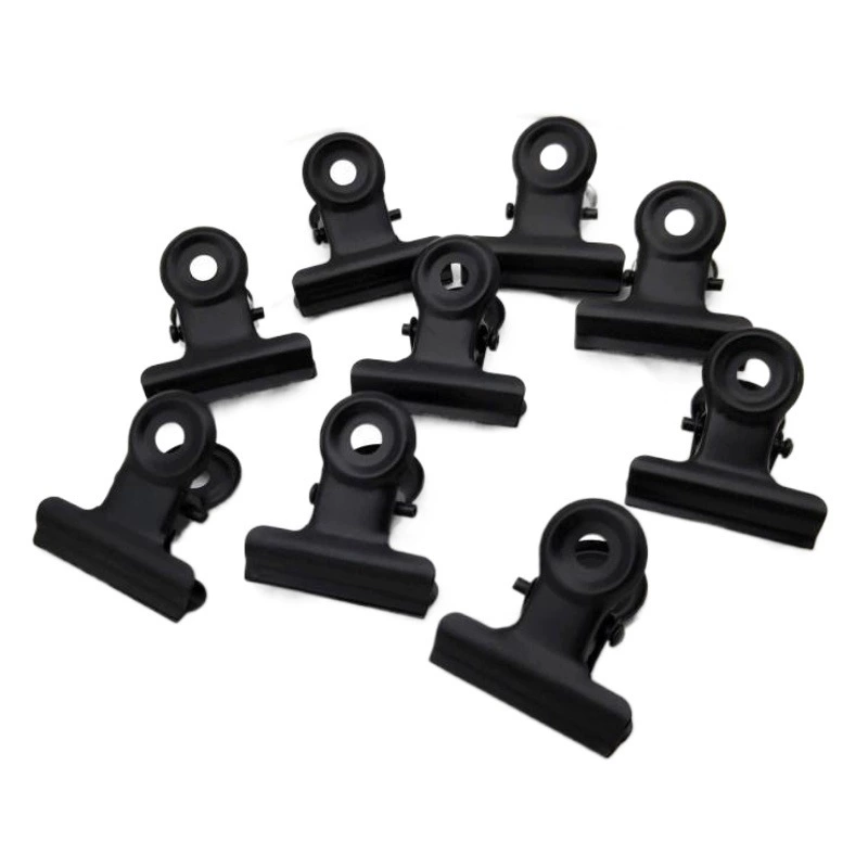 Черный маленький зажим 22 мм Железный зажим маленький размер круглый зажим для купюр канцелярские принадлежности кошелек с фотоклипом оптом в наличии